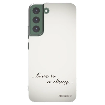 Picasee husă transparentă din silicon pentru Samsung Galaxy S22+ 5G - Love is a drug