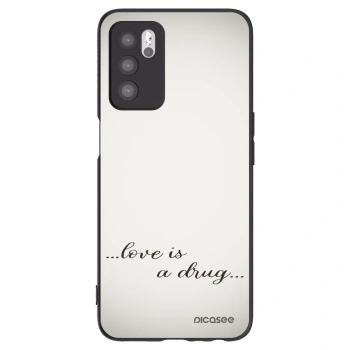 Picasee husă neagră din silicon pentru OPPO A16s - Love is a drug