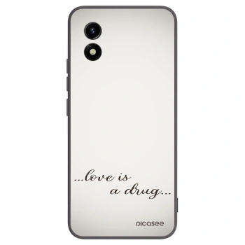 Picasee husă neagră din silicon pentru Vivo Y01 - Love is a drug