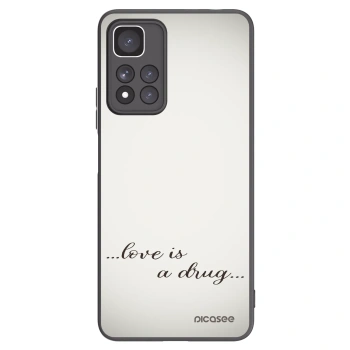 Picasee husă neagră din silicon pentru Xiaomi Redmi Note 11 Pro+ 5G - Love is a drug