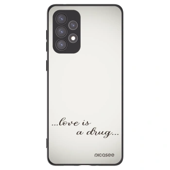Picasee husă neagră din silicon pentru Samsung Galaxy A73 5G - Love is a drug