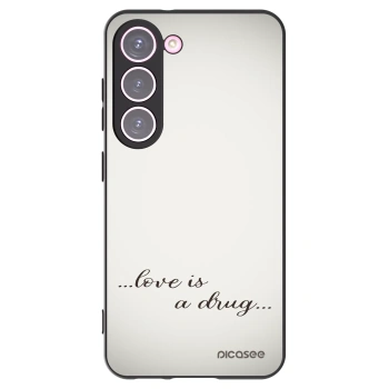 Picasee husă neagră din silicon pentru Samsung Galaxy S23 5G - Love is a drug