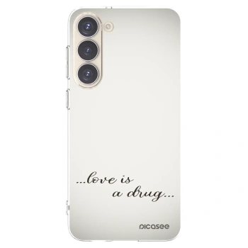 Picasee husă transparentă din silicon pentru Samsung Galaxy S23+ 5G - Love is a drug