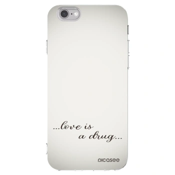Picasee husă transparentă din silicon pentru Apple iPhone 6/6S - Love is a drug