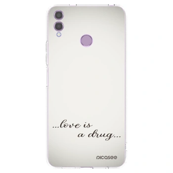 Picasee husă transparentă din silicon pentru Honor 8X - Love is a drug