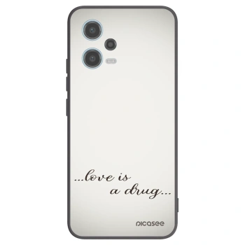 Picasee husă neagră din silicon pentru Xiaomi Redmi Note 12 5G - Love is a drug
