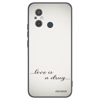 Picasee husă neagră din silicon pentru Xiaomi Redmi 12C - Love is a drug