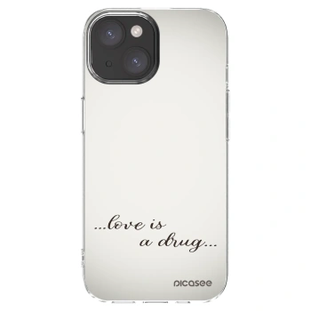 Picasee husă transparentă din silicon pentru Apple iPhone 15 - Love is a drug