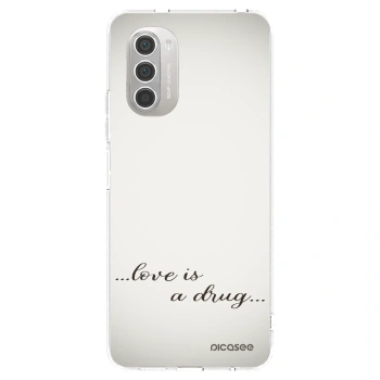 Picasee husă transparentă din silicon pentru Motorola Moto G51 - Love is a drug