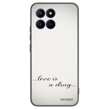 Picasee husă neagră din silicon pentru Honor 70 Lite - Love is a drug