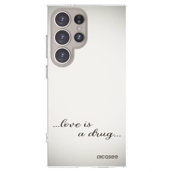 Picasee husă transparentă din silicon pentru Samsung Galaxy S24 Ultra S928B 5G - Love is a drug