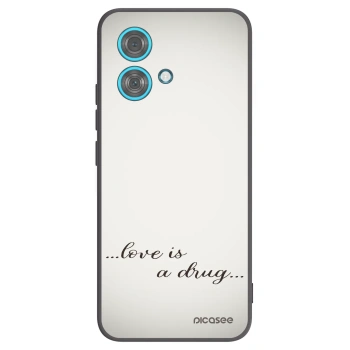 Picasee husă neagră din silicon pentru Motorola Edge 40 Neo - Love is a drug