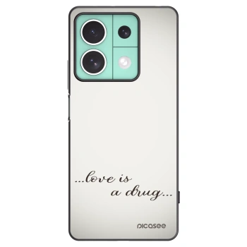 Picasee husă neagră din silicon pentru Xiaomi Redmi Note 13 5G - Love is a drug