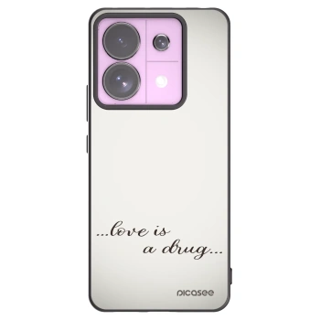 Picasee husă neagră din silicon pentru Xiaomi Redmi Note 13 Pro 5G - Love is a drug