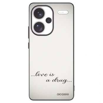 Picasee husă neagră din silicon pentru Xiaomi Redmi Note 13 Pro+ 5G - Love is a drug