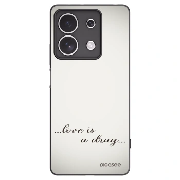 Picasee husă neagră din silicon pentru Xiaomi Redmi Note 13 4G - Love is a drug