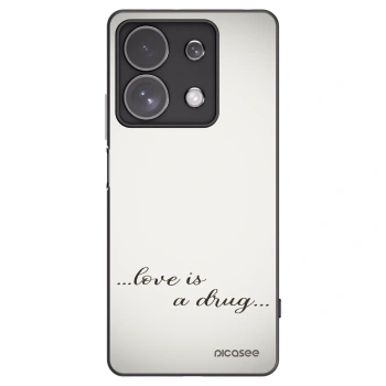 Picasee husă neagră din silicon pentru Xiaomi Redmi Note 13 Pro 4G - Love is a drug
