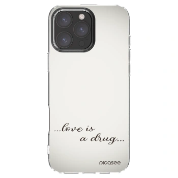 Picasee husă transparentă din silicon pentru Apple iPhone 16 Pro Max - Love is a drug