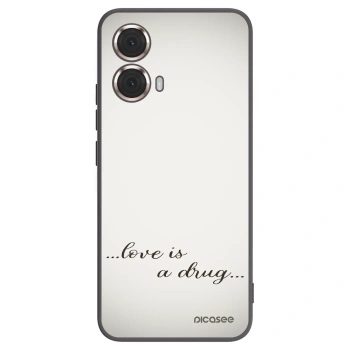 Picasee husă neagră din silicon pentru Motorola Moto G85 - Love is a drug
