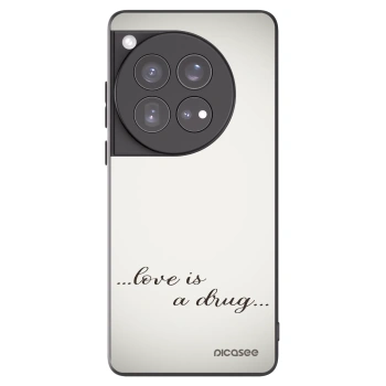 Picasee husă neagră din silicon pentru OnePlus 12 5G - Love is a drug