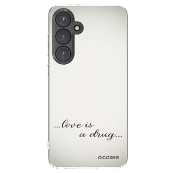 Picasee husă transparentă din silicon pentru Samsung Galaxy S24 FE S721B - Love is a drug