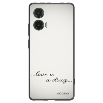 Picasee husă neagră din silicon pentru Motorola Moto G35 5G - Love is a drug