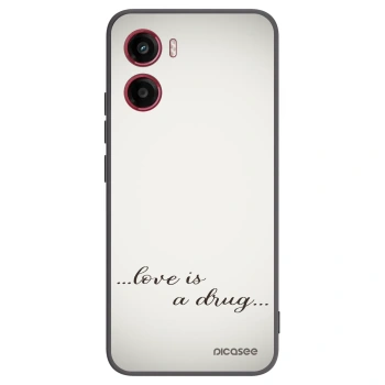 Picasee husă neagră din silicon pentru Motorola Moto G05 - Love is a drug