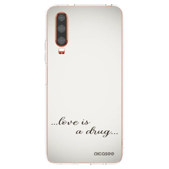 Picasee husă transparentă din silicon pentru Huawei P30 - Love is a drug