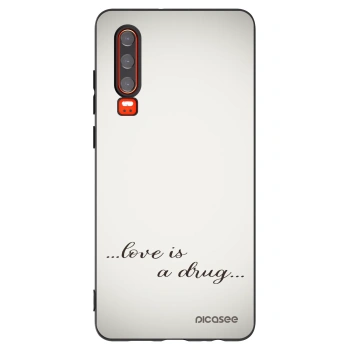 Picasee husă neagră din silicon pentru Huawei P30 - Love is a drug