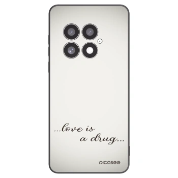 Picasee husă neagră din silicon pentru OnePlus 13 5G - Love is a drug