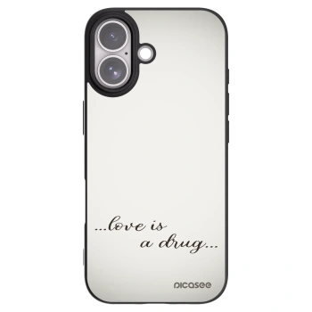 Picasee husă neagră din silicon pentru Apple iPhone 17 - Love is a drug