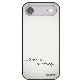 Picasee husă neagră din silicon pentru Apple iPhone Air - Love is a drug
