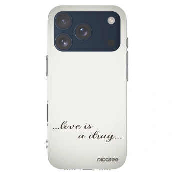 Picasee husă transparentă din silicon pentru Apple iPhone 17 Pro - Love is a drug