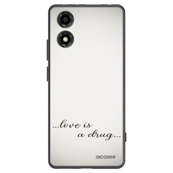 Picasee husă neagră din silicon pentru Motorola Moto E14 - Love is a drug