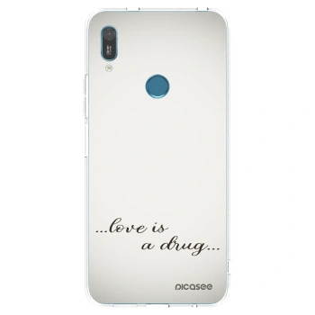 Picasee husă transparentă din silicon pentru Huawei Y6 2019 - Love is a drug