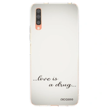 Picasee husă transparentă din silicon pentru Samsung Galaxy A70 A705F - Love is a drug