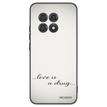 Picasee husă neagră din silicon pentru OnePlus 13R 5G - Love is a drug