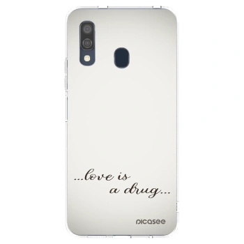 Picasee husă transparentă din silicon pentru Samsung Galaxy A40 A405F - Love is a drug