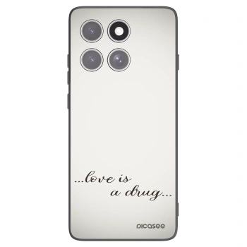 Picasee husă neagră din silicon pentru Motorola Edge 60 Fusion - Love is a drug