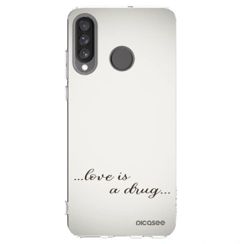 Picasee husă transparentă din silicon pentru Huawei P30 Lite - Love is a drug