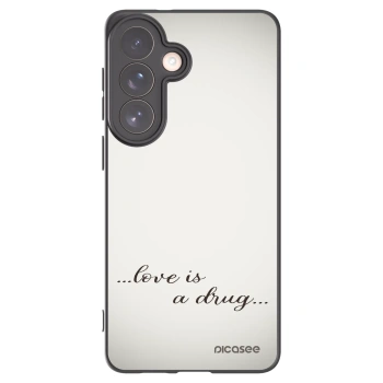 Picasee husă neagră din silicon pentru Samsung Galaxy S26+ - Love is a drug