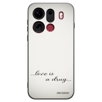 Picasee husă neagră din silicon pentru OPPO Find X9 Pro - Love is a drug