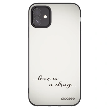 Picasee husă neagră din silicon pentru Apple iPhone 11 - Love is a drug