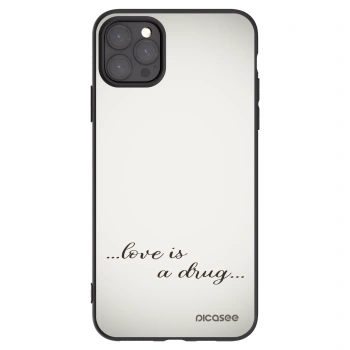Picasee husă neagră din silicon pentru Apple iPhone 11 Pro Max - Love is a drug