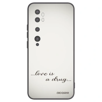 Picasee husă neagră din silicon pentru Xiaomi Mi Note 10 (Pro) - Love is a drug
