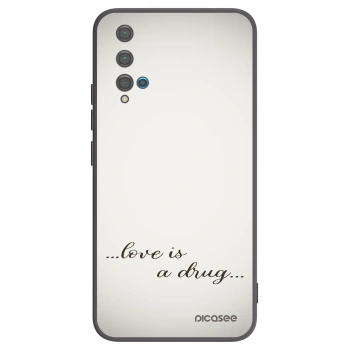 Picasee husă neagră din silicon pentru Huawei Nova 5T - Love is a drug