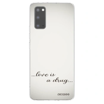 Picasee husă transparentă din silicon pentru Samsung Galaxy S20 G980F - Love is a drug