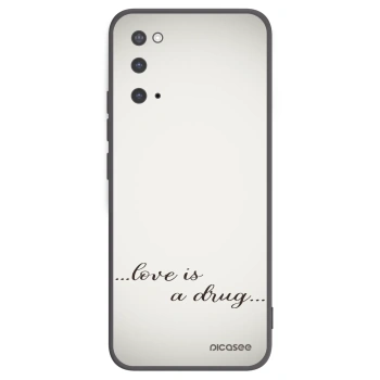 Picasee husă neagră din silicon pentru Samsung Galaxy S20 G980F - Love is a drug