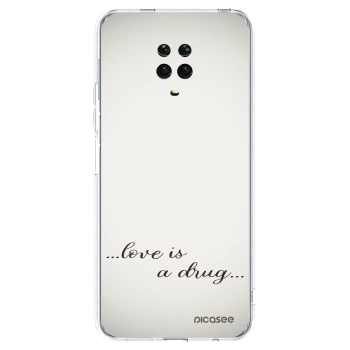 Picasee husă transparentă din silicon pentru Xiaomi Redmi Note 9 Pro - Love is a drug