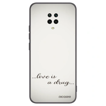 Picasee husă neagră din silicon pentru Xiaomi Redmi Note 9S - Love is a drug
